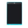 Blue kids LCD writing tablet with stylus and delete button on a clean white background - 12 Inch / Light Blue