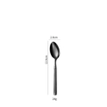 Black stainless steel spoon with 13.9cm length and 2.8cm width specifications - Small Spoon / Black