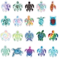 Set mit 20 Meeresschildkröten-Aufklebern in Aquarell und Batik für Laptop-Deko - Meeresschildkröte Thema