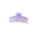 Elegant large purple jelly hair claw clip with semi-circle design for thick hair - Bulk Packaging / Deep purple