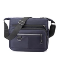 Borsa a tracolla blu navy da uomo con tasche multiple e cinturino regolabile - Blu