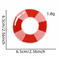 Detail shot of lifesaver embroidery patch with 6.5cm size and 1.8g weight specs - Lifebuoy Type B (20#)