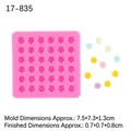 Stampo in silicone rosa con 36 mini fiori di ciliegio per decorazione e cera - Stile 4 36 Fiori Di Ciliegio / Rosa