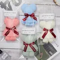 Teddy bear shaped towel gift sets in pink, blue, mint green and cream white colors - Large Size Towel Bear (35*75cm) With Bag