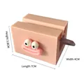 Spremi dentifricio rosa con faccia divertente, dimensioni sette per quattro centimetri - Cartone Animato Bocca Grande Rosa + Rosa Scuro