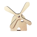 DIY wooden windmill toy for busyboard accessory featuring rotating blades on white background - House Windmill