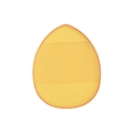Egg-shaped yellow finger cosmetic puff in soft sponge texture for makeup application - 1 Pc/Loose / Yellow