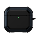 Coque de protection robuste pour AirPods bleu marine avec coins renforcés et voyant LED - Bleu foncé / AirPods Pro/Pro2