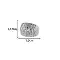 Silver irregular texture C-shaped ear cuff dimensions 1.12cm width and 1.5cm length - Irregular Textured Silver (2627-3# Silver)