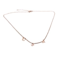 Collana in acciaio inossidabile oro rosa con ciondolo a lettere USA su bianco - Oro Rosa USA