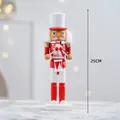 Schiaccianoci di Natale soldato tamburino in uniforme rossa e bianca da 25 cm - Stile E Soldato Schiaccianoci-25cm