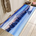 Winterliche Waldszene Flanell Saugfähige Bodenmatte für gemütliche Heimdekoration - 40x60cm / Stil 4