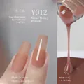 Plant-based gel nail polish Y012 Honey Pomelo in both matte and glossy finishes - Y-012 Translucent Honey Pomelo