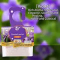 Violet scented wardrobe sachet with hanging hook for closet and drawer freshening - Violet