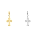 Cross pendants in gold and silver finishes with lobster clasp for jewelry making - Cross Style 7