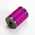 Magenta 0.4mm round waxed thread for sewing on a professional brown spool - 0.4mm/110m / #36 Purplish Red