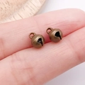Paar Vintage-Bronzeglocken aus Legierung auf Fingerspitzen für DIY-Schmuck und Bastelprojekte - 6mm / Bronze