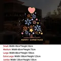 Golden star Christmas tree window decal sticker with Merry Christmas greeting - Small / Sduv-454
