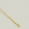 Elegant gold-plated necklace featuring a 3D letter N pendant with minimalist fine chain - Letter N(NXL2998)