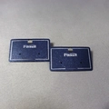 Dark blue paper earring display card with S925 silver needle text and hanging holes - 3*5cm Card (Hook Style) + Bag