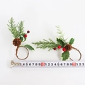Detail view of pine needle napkin ring with measurements showing size and dimensions - Pine Needle and Pinecone Napkin Ring