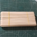 Natural wood popsicle sticks for DIY crafts bundled with rubber bands on green mat - Natural Wood 200mm*24mm*1.6mm / 50 Pcs/Bundle