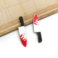 DIY acrylic Halloween sword and bloody knife charms for creative jewelry making - Acrylic Blood Stain Fruit Knife-16979