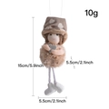 Bambola angelo renna marrone in peluche con cappello a cuore e decoro in argento - Stile con Cuore