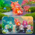 Forest elf figurine set in matte finish with vibrant colors for desk decoration - Dream Ancient Beast Series / Whole Box
