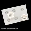 Silikonform mit 6 Blumen für handgemachte Seife, Harzanhänger und Aromatherapie-Steine - Transparent