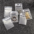 Small transparent EVA jewelry pouches set for anti-oxidation storage of rings and necklaces - 4*6cm One Side Clear One Side Frosted