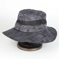 Detail of gray camo sun hat showing breathable mesh band and adjustable windproof strap - One Size(Adjustable) / Navy Blue (Navy Camouflage)