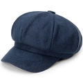 Gorra de repartidor clásica en azul oscuro de lana mezclada con corona octogonal - Talla única / Azul Marino