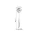 Cucchiaio da dessert in acciaio inox a forma di rosa lungo 12,5 cm e pesante 13g - 12CM Cucchiaio Rosa (Argento)