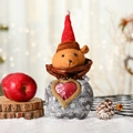 Christmas bear gift bag with heart window and snowflake pattern for apple packaging - 5L Apple Bag Bear