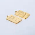 Macro detail of gold Aries zodiac pendant showing engraved ram head and sun map design - Aries