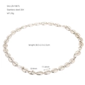 Dettaglio della collana a catena con conchiglie in argento acciaio inossidabile 304 - Collana Argento