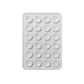 White 24-hole silicone suction cup pad for mobile phone cases with anti-slip grip design - Thickened Style (24-Suction Cup) / White