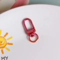 Rainbow plated zinc alloy swivel lobster clasp for DIY keychain and bag charm making - Red Iridescent