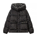 Veste matelassée à imprimé léopard avec capuche et grandes poches pour l'hiver - S / Imprimé Léopard (Couleur de l'image)