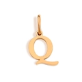 Golden alphabet Q pendant made of metal for custom DIY jewelry necklaces - Letter Q (Rose Gold)