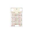 Pegatinas 5D con relieve para uñas de alfabeto navideño y letras estilo pan de jengibre - TS-941 Letras de Navidad con Relieve