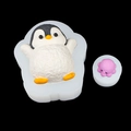 Moule en silicone DIY comprenant un grand pingouin et un petit poulpe en 3D - Ensemble 2 pièces Poulpe et Pingouin
