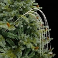Silver willow branch Christmas tree ornament with glitter finish, 85cm length decoration - Extended Silver 85cm