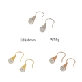 Conical rhinestone drop earrings in silver, gold, and rose gold finishes - Cone Rhinestone Style (D-KE86446-KFC) / Gold