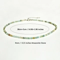 Collana di amazzonite con perle di 4mm in pietra naturale e chiusura in metallo - Diametro perle 4MM / Colore Amazonite