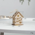 Mini casetta di Natale luminosa in legno con luce LED e corda da appendere - Piccola Casetta Merry Christmas