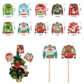 DIY Christmas diamond painting stakes featuring 10 mini sweater designs for garden pots - ZSB-2 (Christmas Sweater Series)