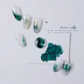 Fast-drying watercolor nail ink in shade #18 emerald green for marble smoke effect - 7# (Ink Style)