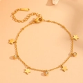 18k goud vergulde roestvrijstalen armband met sterbedels en fonkelende zirkoonstenen - Ster Armband met Steentjes